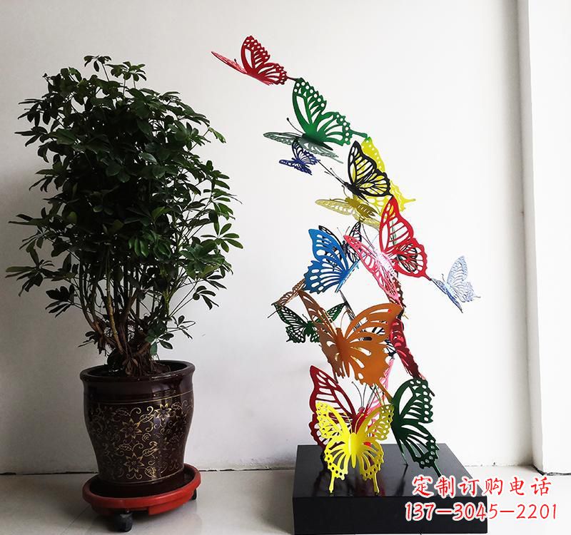 大连不锈钢蝴蝶雕塑精美的艺术品
