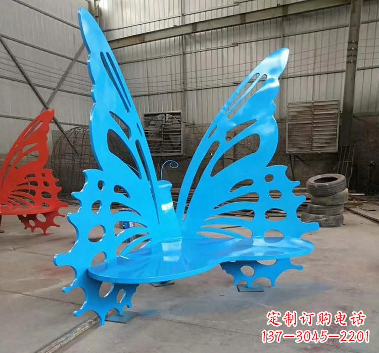 大连不锈钢蝴蝶座椅雕塑艺术精品