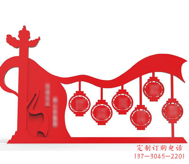 大连灯笼雕塑传承社会主义核心价值观