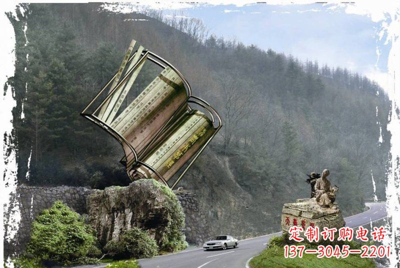 大连神农本草经竹简雕塑——传承中华文化精髓