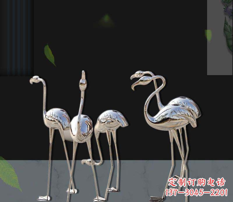 大连非凡之美不锈钢火烈鸟雕塑