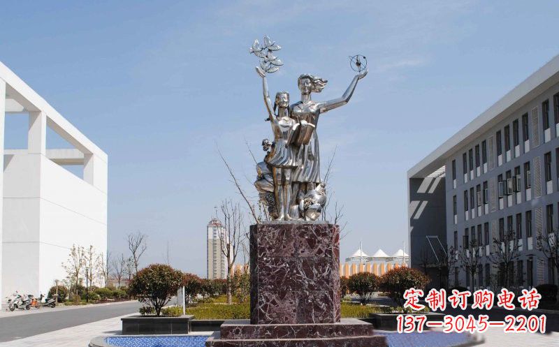 大连不锈钢学生雕塑——记录学生成长的精美艺术品
