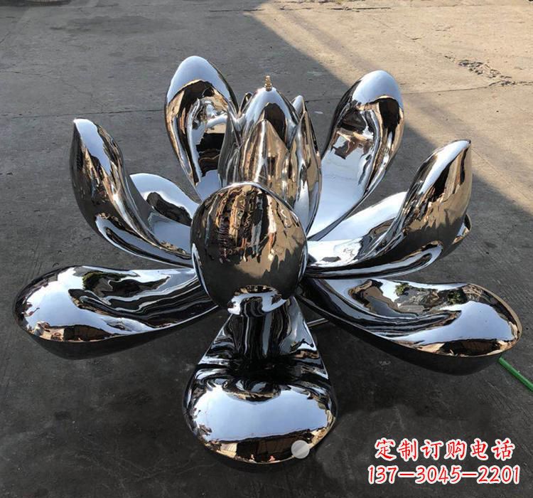 大连不锈钢莲花雕塑精美优雅