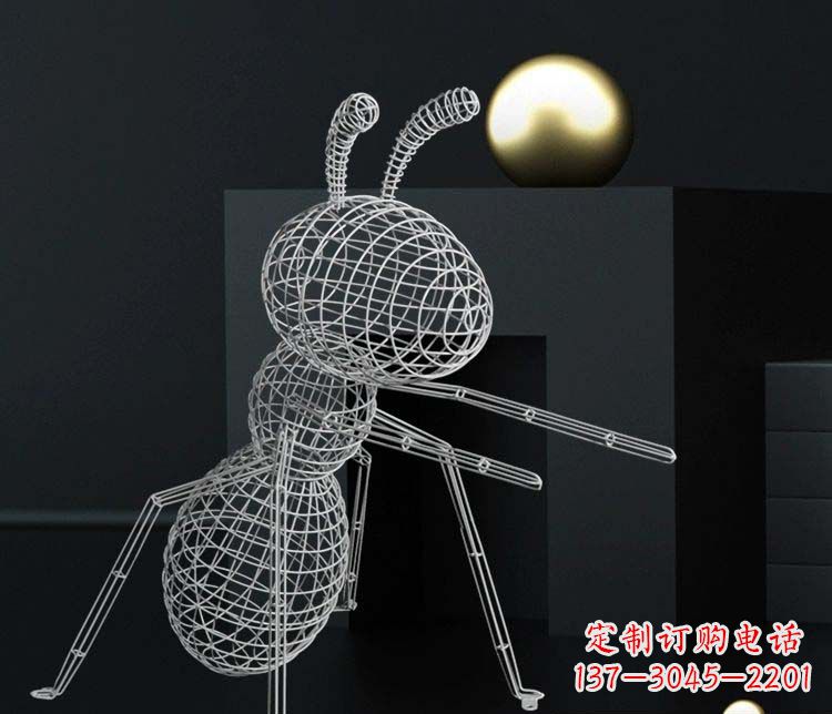大连不锈钢镂空蚂蚁雕塑艺术与科技的结合