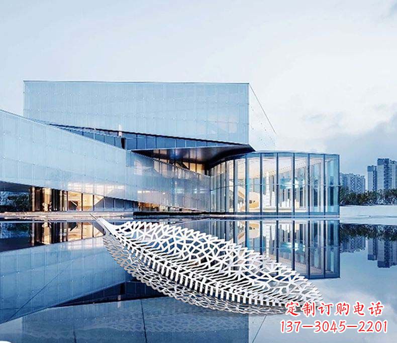 大连不锈钢树叶雕塑——精美绝伦
