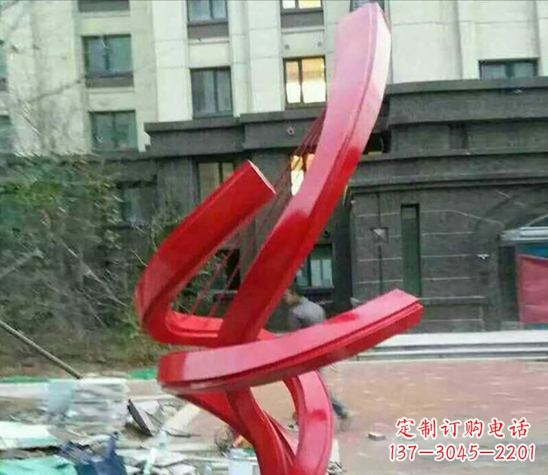 大连不锈钢螺旋飘带雕塑