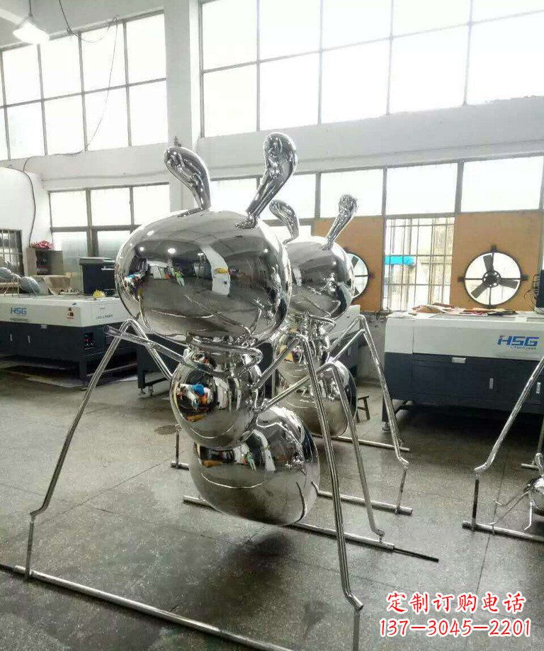 大连不锈钢蚂蚁步行街景观雕塑——融合现代科技与自然之美