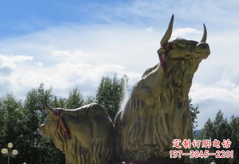 大连不锈钢牦牛雕塑一种传统文化的精美传承