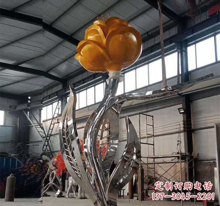 大连不锈钢玫瑰花雕塑一款非凡的艺术品