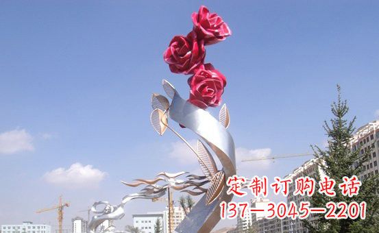 大连不锈钢玫瑰雕塑精致的艺术之美