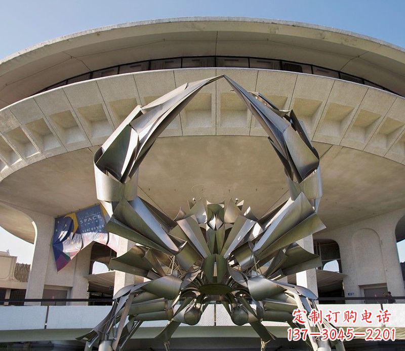 大连不锈钢螃蟹雕塑美观耐候的户外装饰