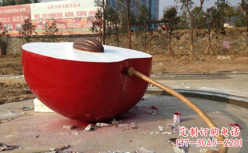 大连不锈钢苹果雕塑艺术与实用的结合