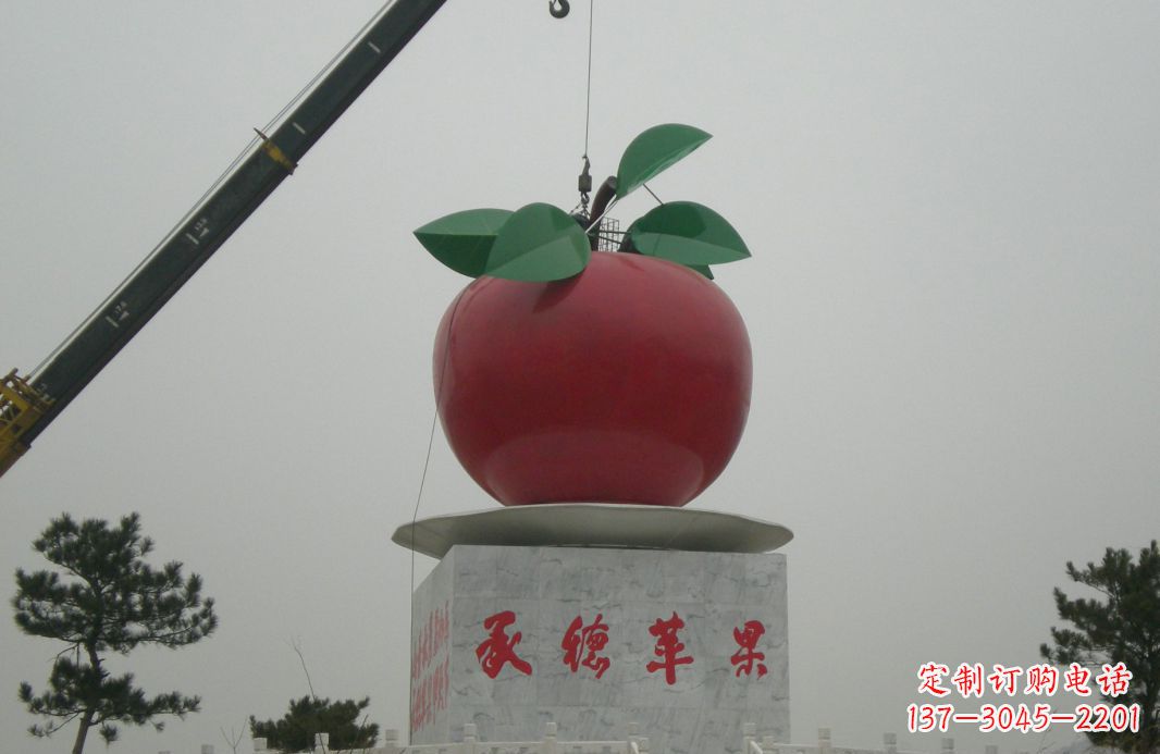 大连不锈钢苹果雕塑精美绝伦的艺术杰作