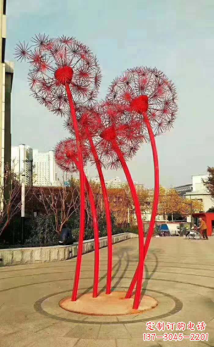 大连不锈钢蒲公英美丽的雕塑之作
