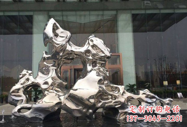 大连精美太湖石雕塑,不锈钢企业的杰作