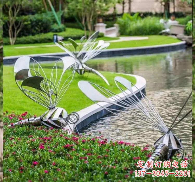 大连不锈钢蜻蜓一件完美的动物雕塑