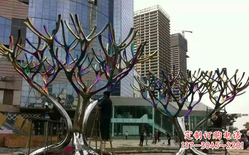 大连不锈钢树枝景观雕塑