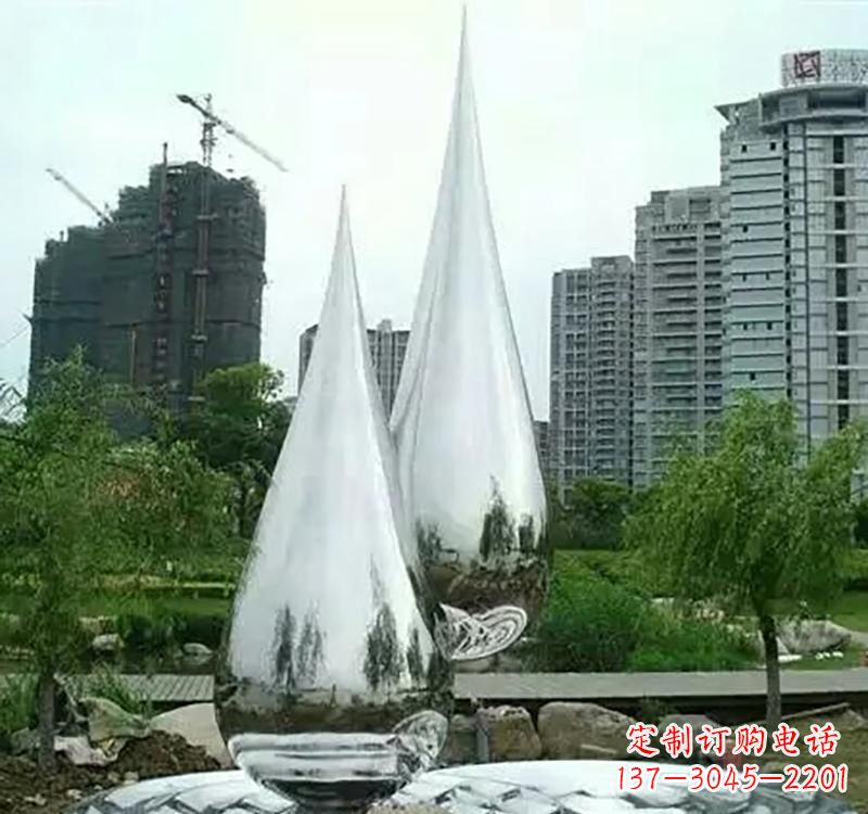 大连不锈钢水滴拱门雕塑