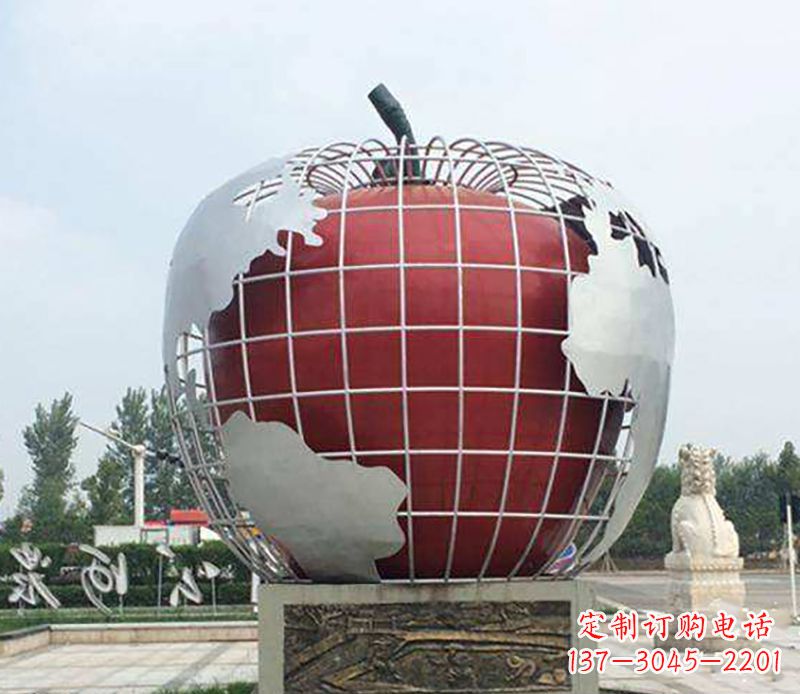大连不锈钢水果雕塑艺术品精美绝伦
