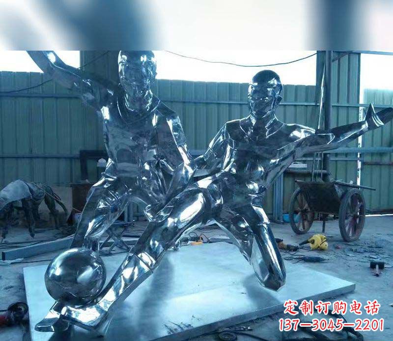 大连不锈钢足球雕塑精美的足球景观