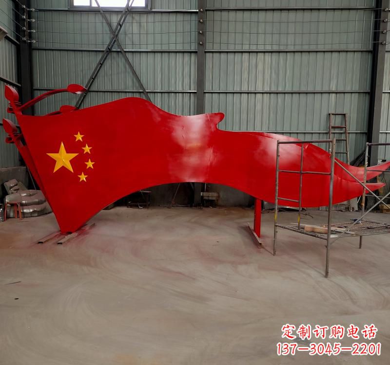 大连不锈钢校园党旗雕塑传承红色基因