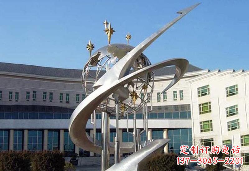 大连不锈钢校园地球雕塑——展示地球之美