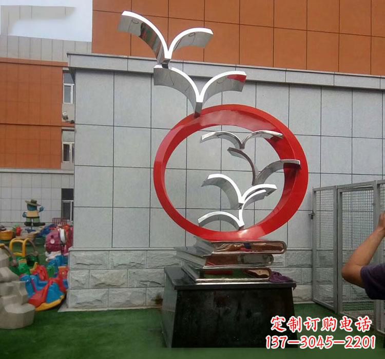 大连不锈钢书籍雕塑校园的精美装饰