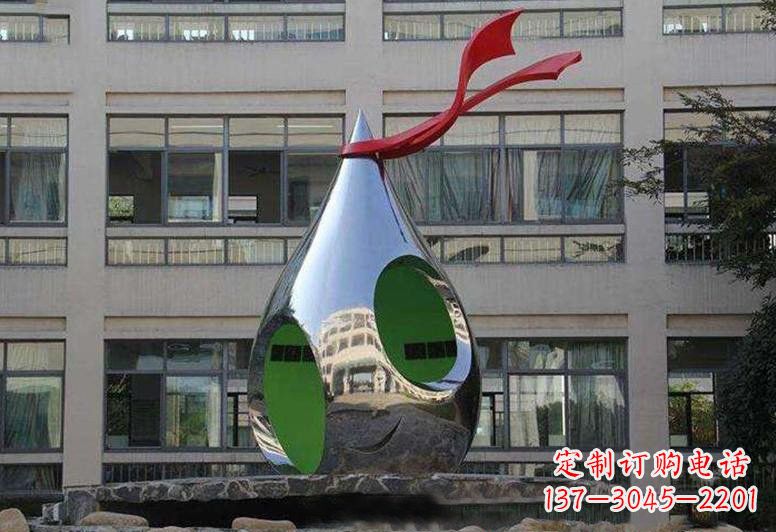大连不锈钢校园水滴雕塑