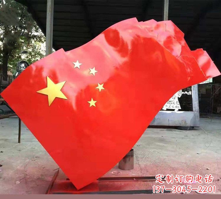 大连不锈钢校园五星红旗雕塑——传承红色基因,缅怀烈士