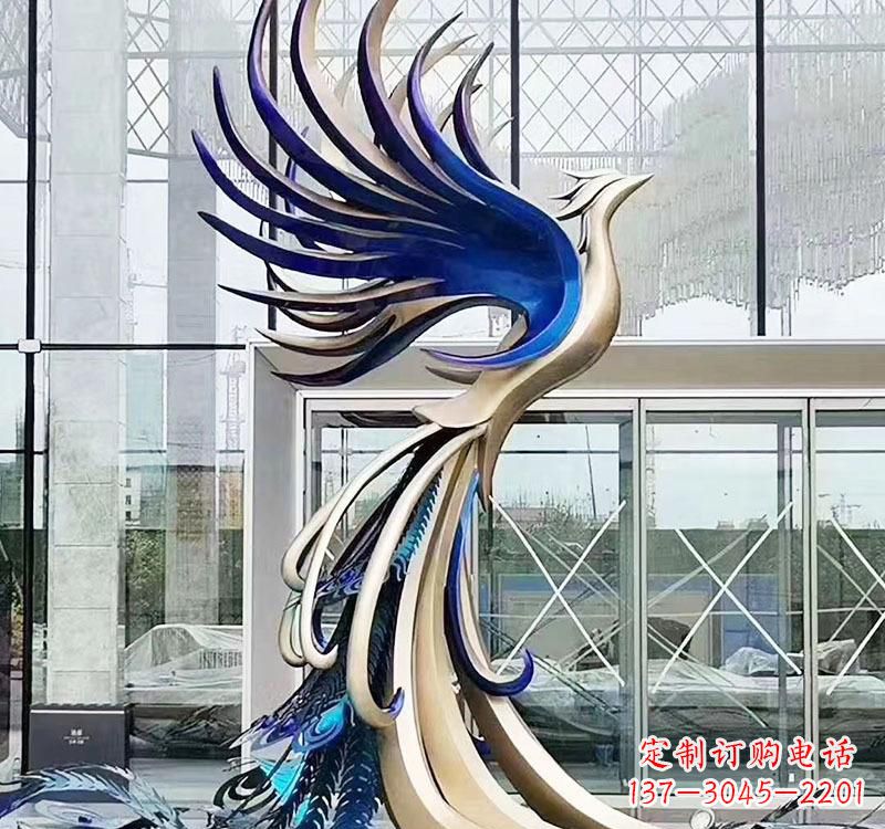 大连不锈钢艺术凤凰雕塑——璀璨夺目的艺术之美