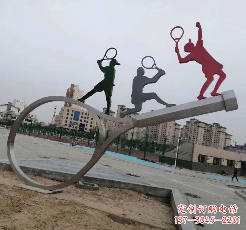 大连不锈钢羽毛球雕塑精美的艺术装点