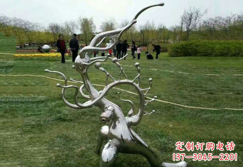 大连不锈钢树枝雕塑精美的艺术装饰