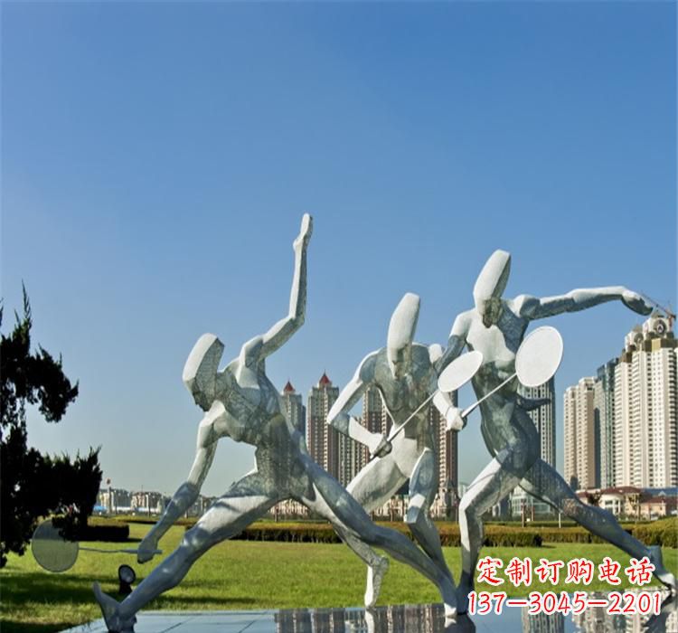 大连不锈钢羽毛球雕塑——拓展你的园林视野