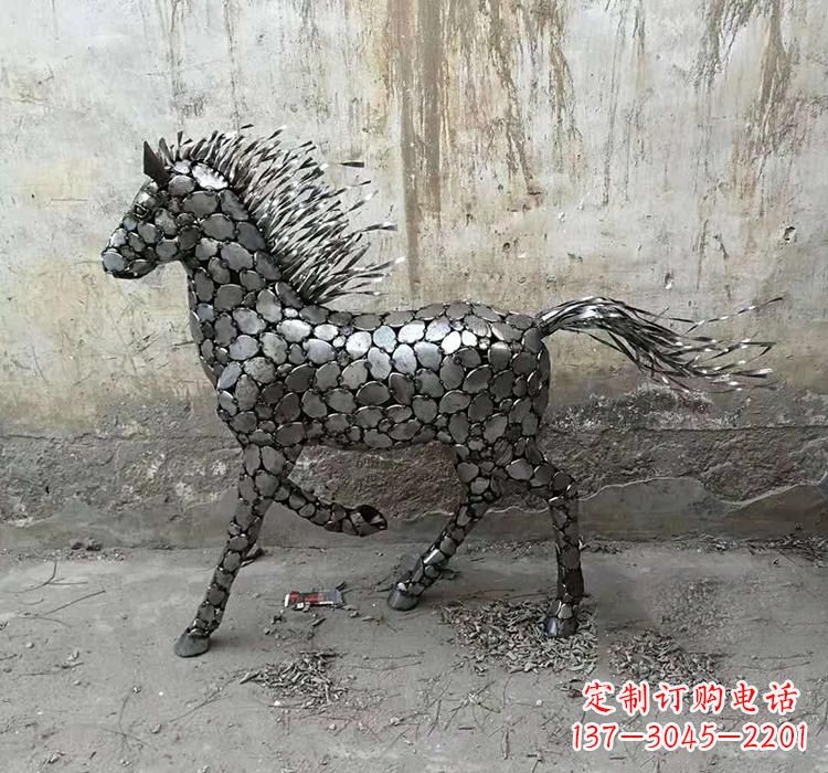 大连不锈钢园林动物马雕塑