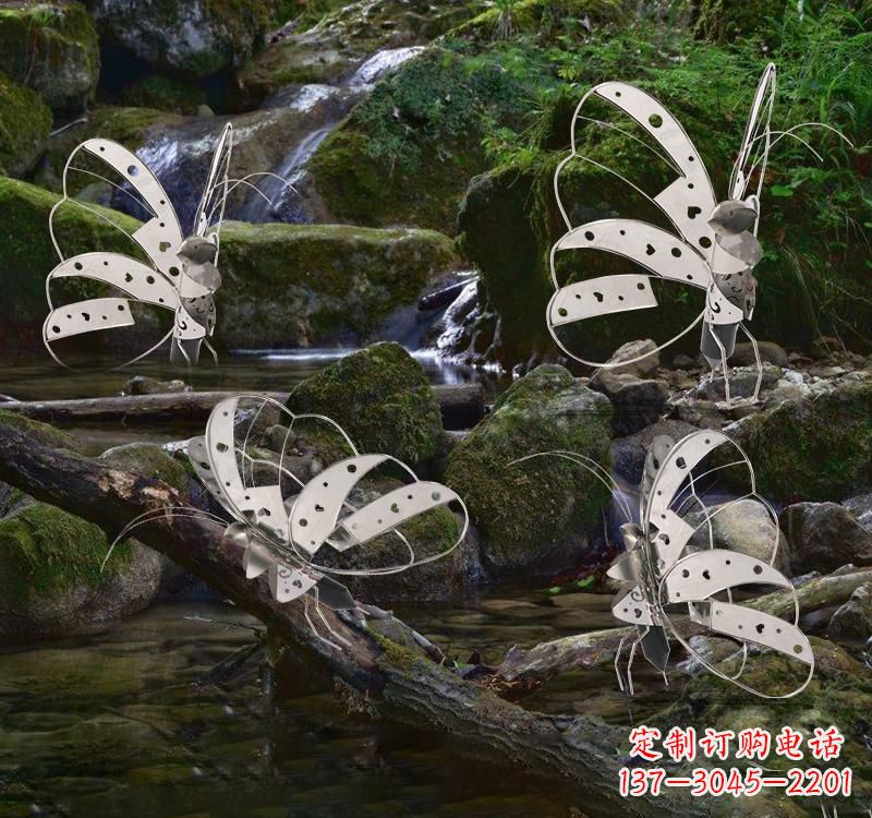 大连不锈钢园林艺术镂空蝴蝶雕塑——绽放自然之美