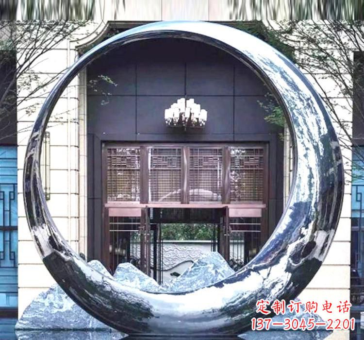 大连精美的不锈钢圆环雕塑