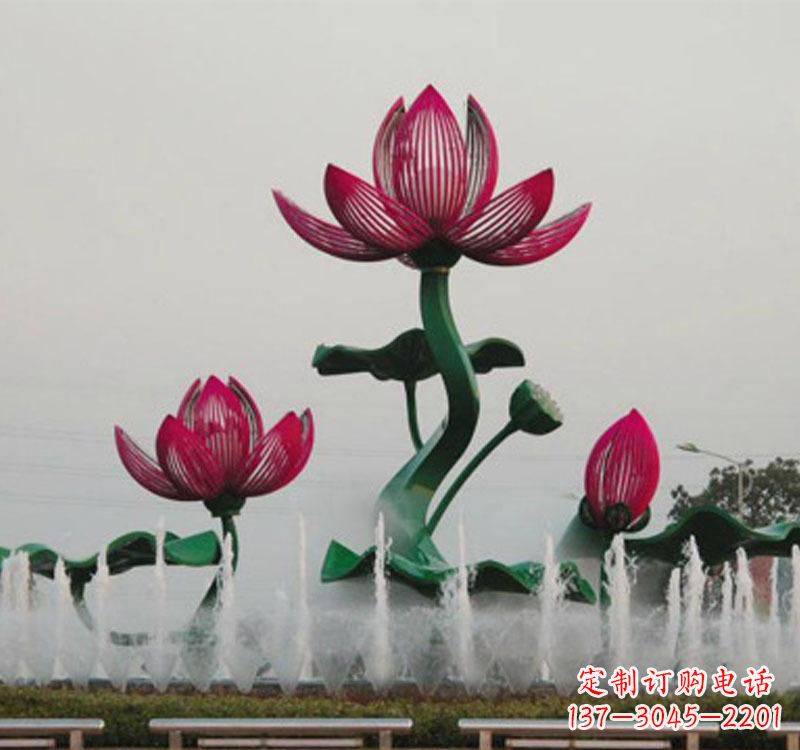大连不锈钢莲花雕塑