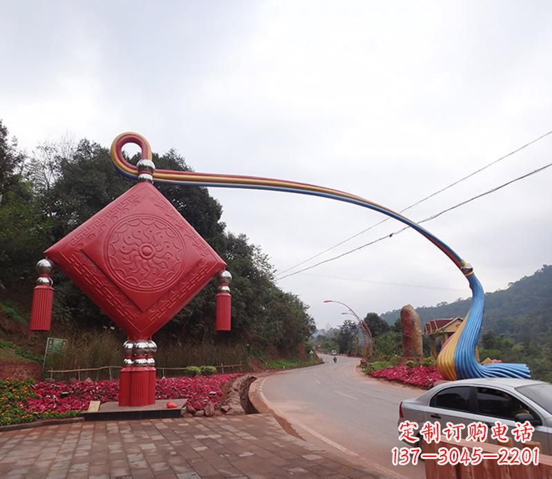 大连不锈钢拱门雕塑精致的现代艺术
