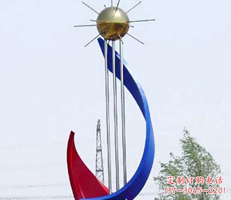 大连流动的美——不锈钢飘带雕塑