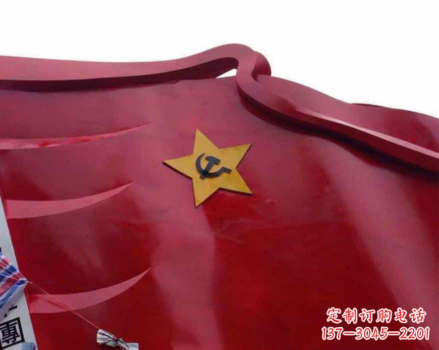 大连不锈钢党徽雕塑——传承红色基因