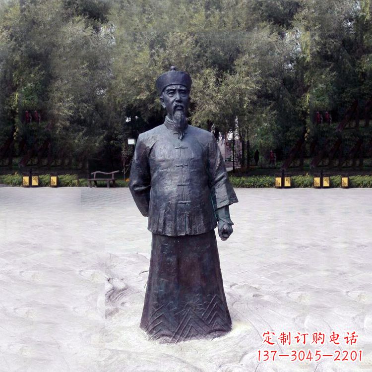 大连曾国藩铜像中国晚清名臣的荣耀