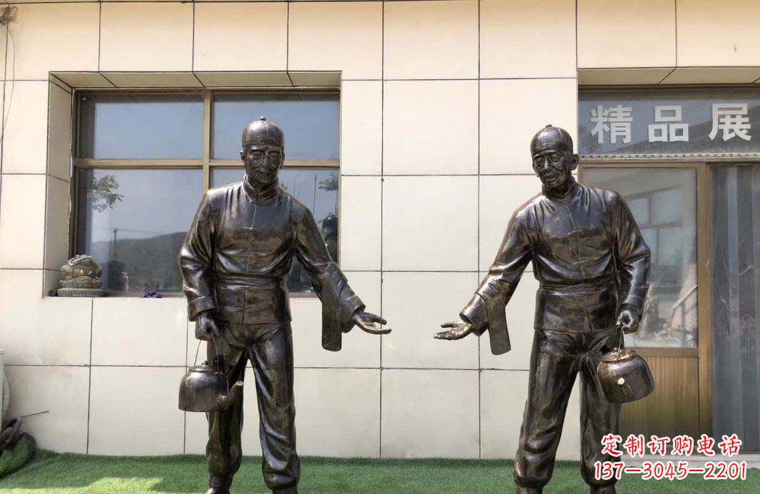 大连店小二雕塑——记茶馆民俗