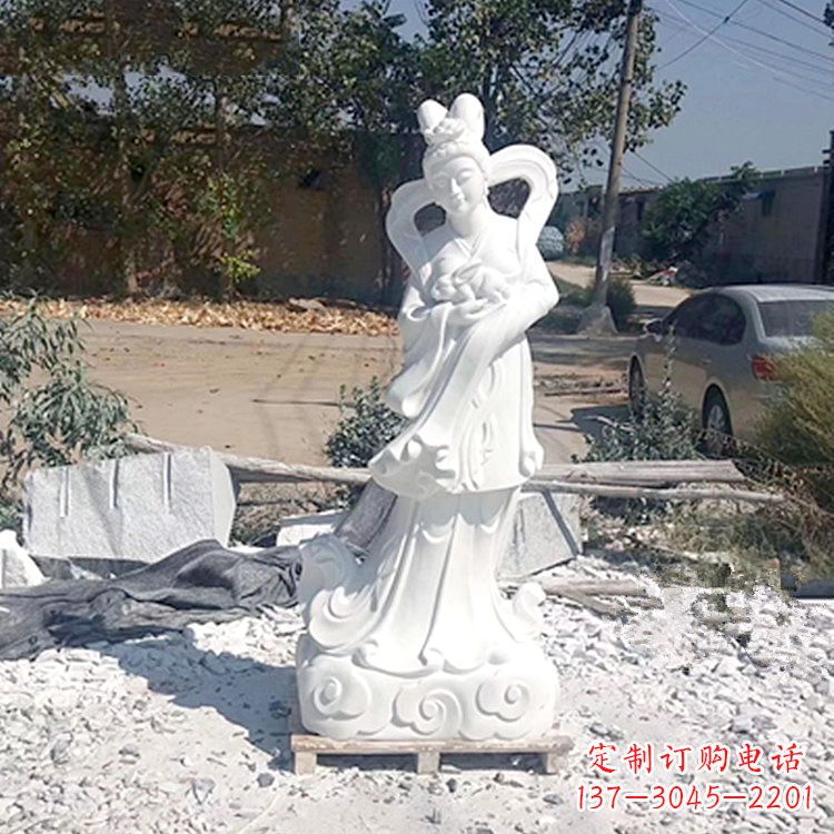 大连嫦娥奔月汉白玉精美雕像