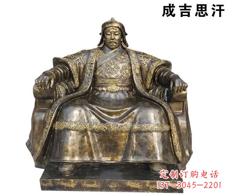 大连成吉思汗英雄的雕像