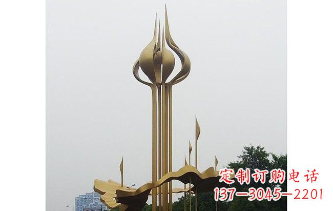 大连莲花雕塑缔造城市精神之家