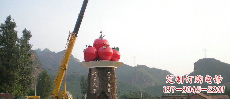 大连不锈钢苹果雕塑缔造城市风采