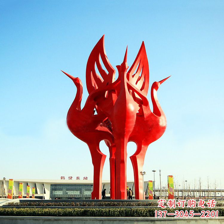 大连“仙鹤之歌仙鹤雕塑的精彩瞬间”