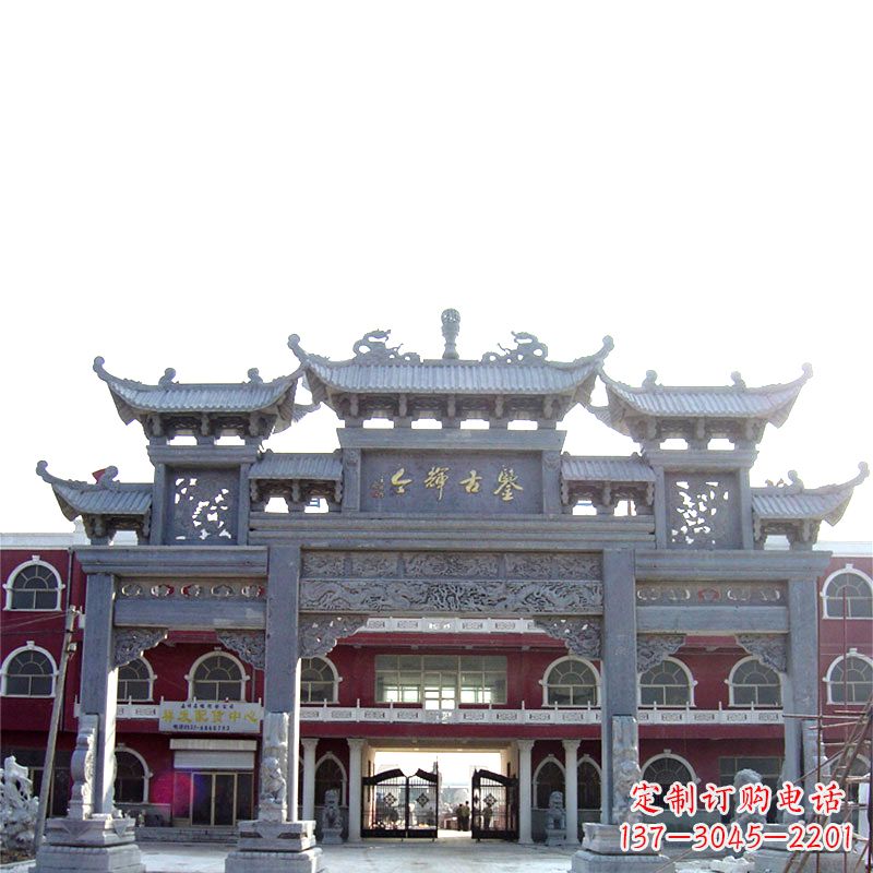 大连石雕牌楼极致精美的城市艺术