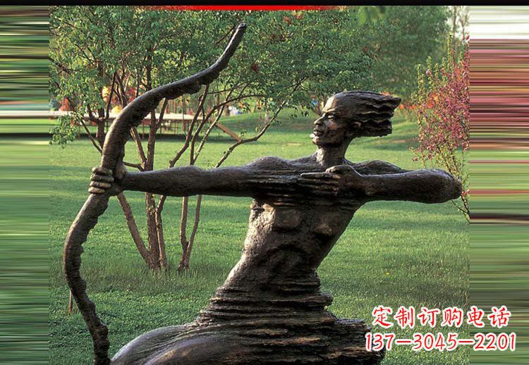 大连抽象后羿射日铜雕