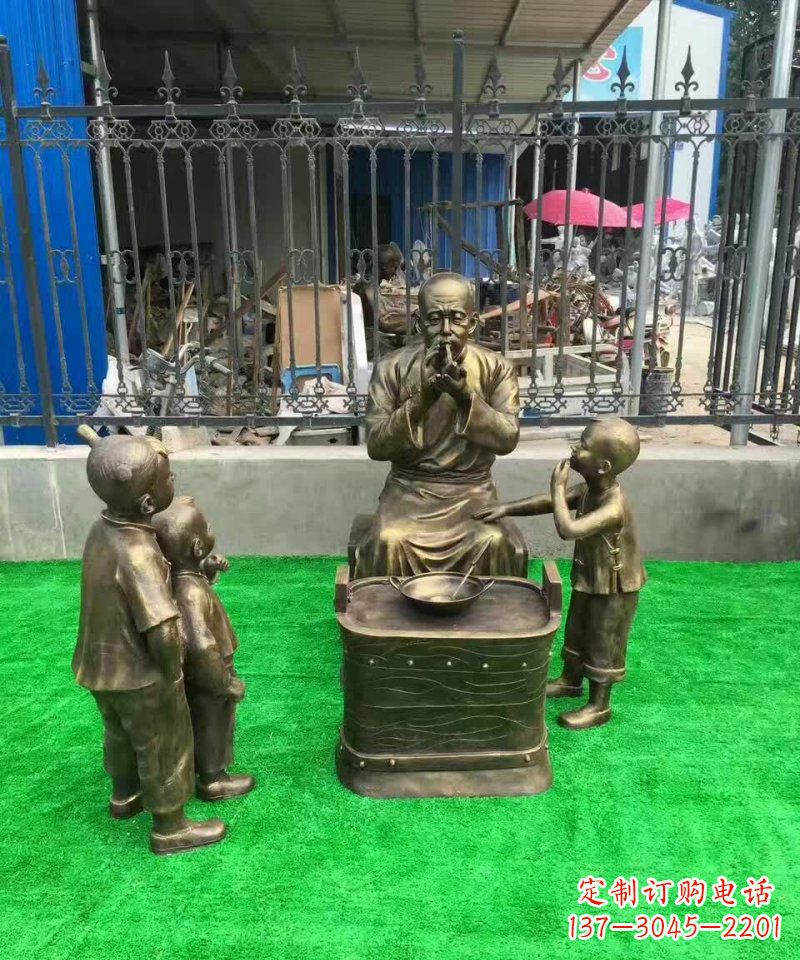 大连传统糖人铜雕——赞美传统文化的艺术精品
